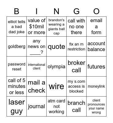 bingo Card