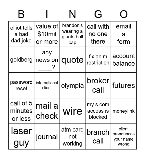 bingo Card