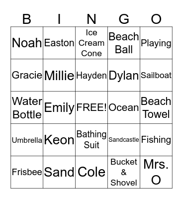 Bingo Card Bingo Card