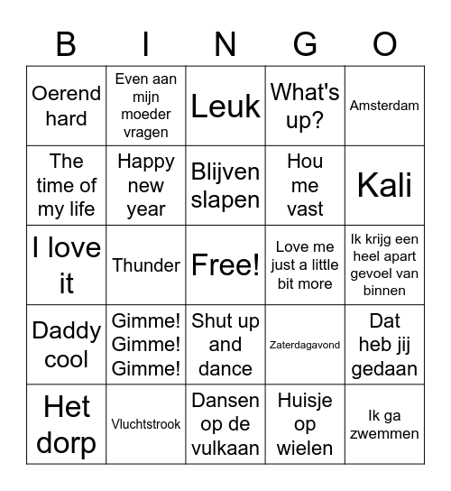 Untitled swingo Bingo Card