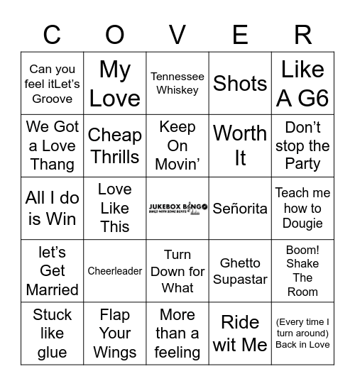 Jukebox Bingo MISC Coverall Bingo Card