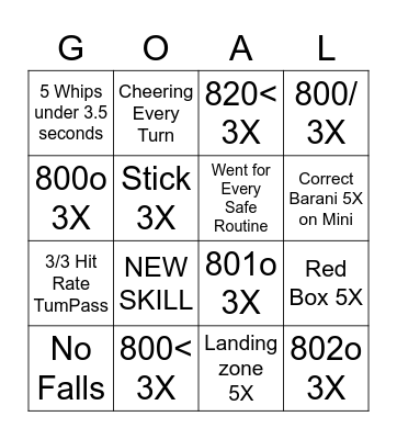Elite New Years New Goals! Bingo Card