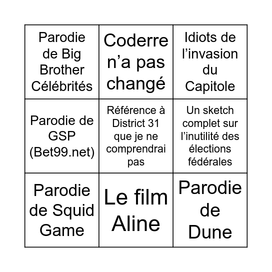 FACILE Bingo Card