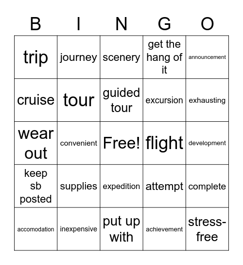 Grade 10 Bingo Card