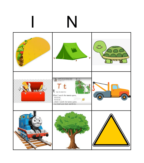 Jolly Phonics T Bingo Card