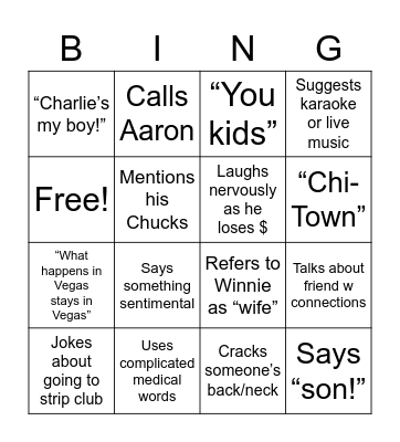 Yang Bingo Card