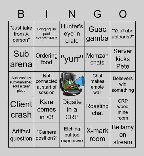 S2 VH Bingo V1 Bingo Card