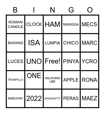 WELKAM 2022! Bingo Card
