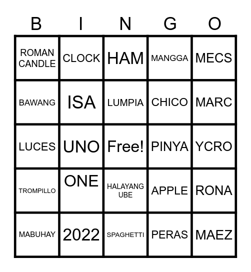WELKAM 2022! Bingo Card