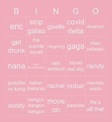 jchu Bingo Card