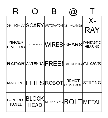 ROBOT BINGO Card