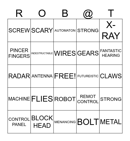 ROBOT BINGO Card