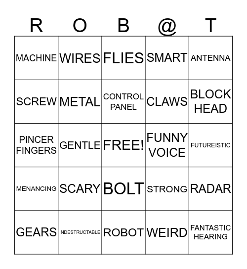 ROBOT BINGO Card