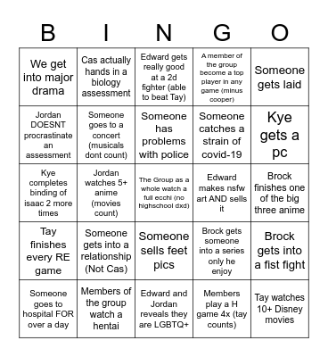 Scuffed Bingo Card