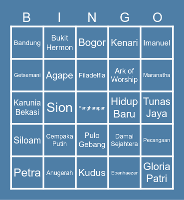 It's Bingo Time! Bingo Card