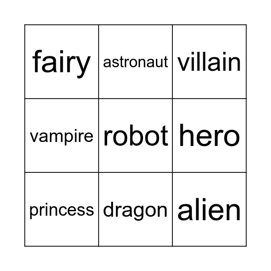 HFF U6 Bingo Card