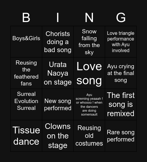 BINGO HAMASAKI CDL 2021-2022 A  ~ 23rd Monster Bingo Card