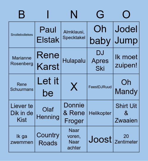 Top 2000 BINGO Card