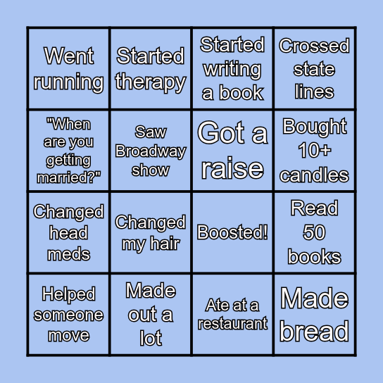 Laura 2021 Bingo Card