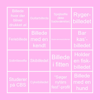 Tinder banko Bingo Card