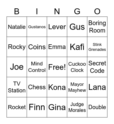 The Messengers Bingo Card