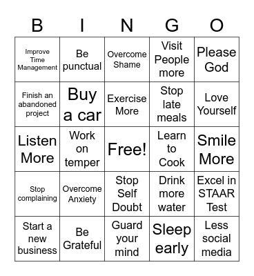 Unveiled Women's 2022 Goals! Bingo Card