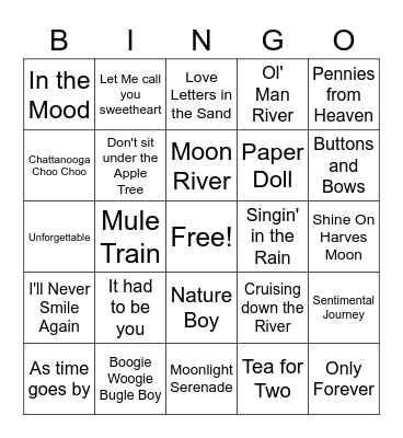 Clark Music Bingo Card