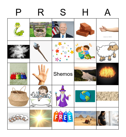 Parshah Bingo Card