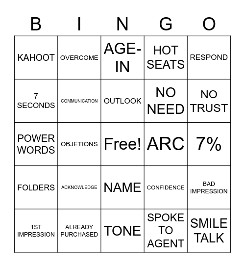 Day 2 TJ ESR Bingo Card