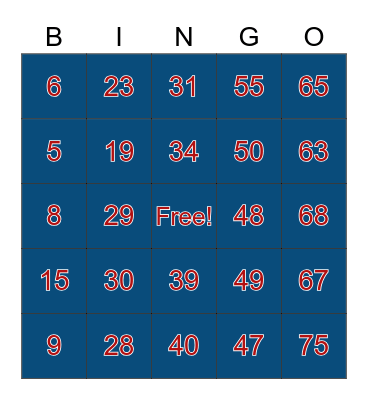 I Love There Bingo Card