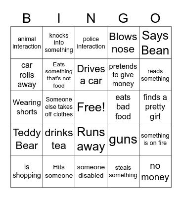 Beango Bingo Card