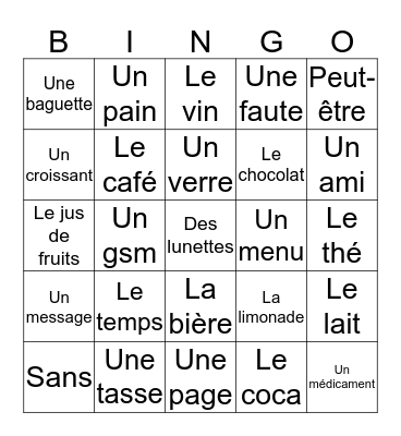 Unité 29 - 32  Bingo Card