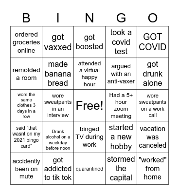 2021 BINGO Card