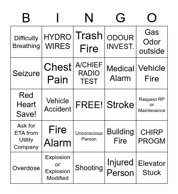 DISPATCH BINGO! Bingo Card