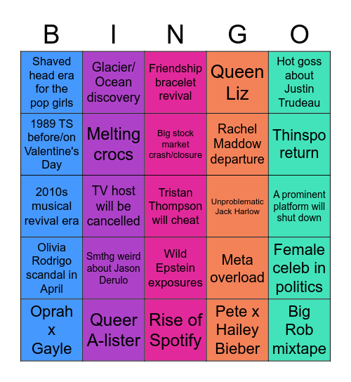 2022 Bingo Card