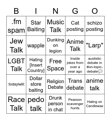 TMG BINGO Card