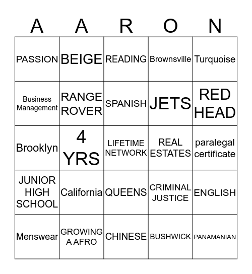 IZOMAR'S BABY SHOWER Bingo Card