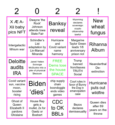 Bing Bong Bingo Card