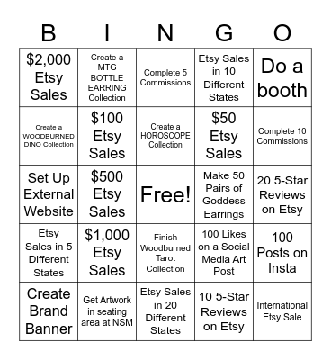 SmokinWoodArt Bingo Card