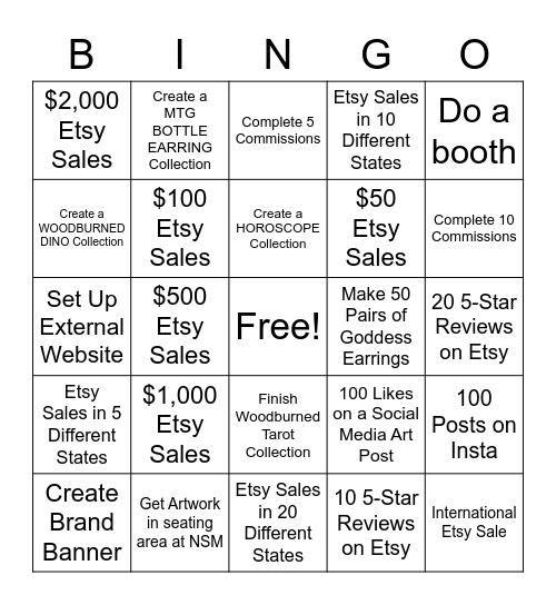 SmokinWoodArt Bingo Card