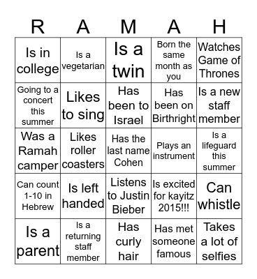 Bingo Card