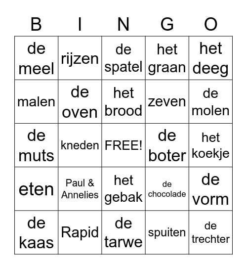 BAKKER bingo Card