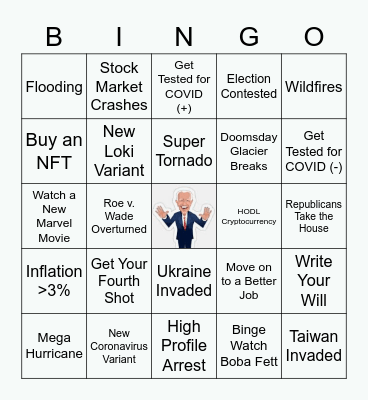 2 0 2 2 Bingo Card