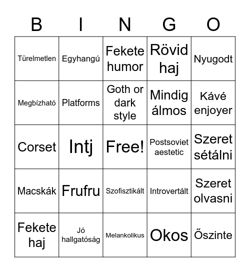 Beth Bingo Card