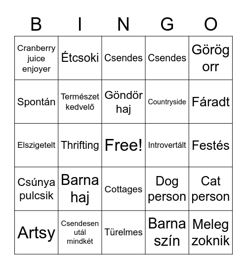 Dia Bingo Card