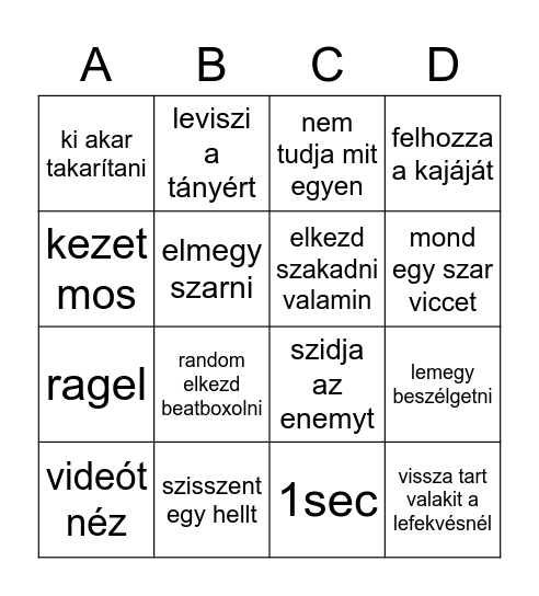 Nordin bingo Card