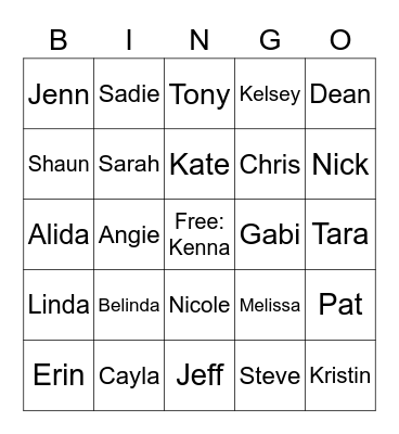 Who has COVID? Bingo Card