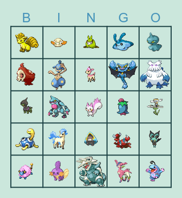 Shiny Bingo Card