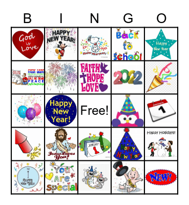 HAPPY NEW YEAR 2022 Bingo Card