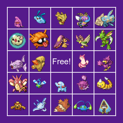 BR11's 2022 Shiny Hunting Bingo Card
